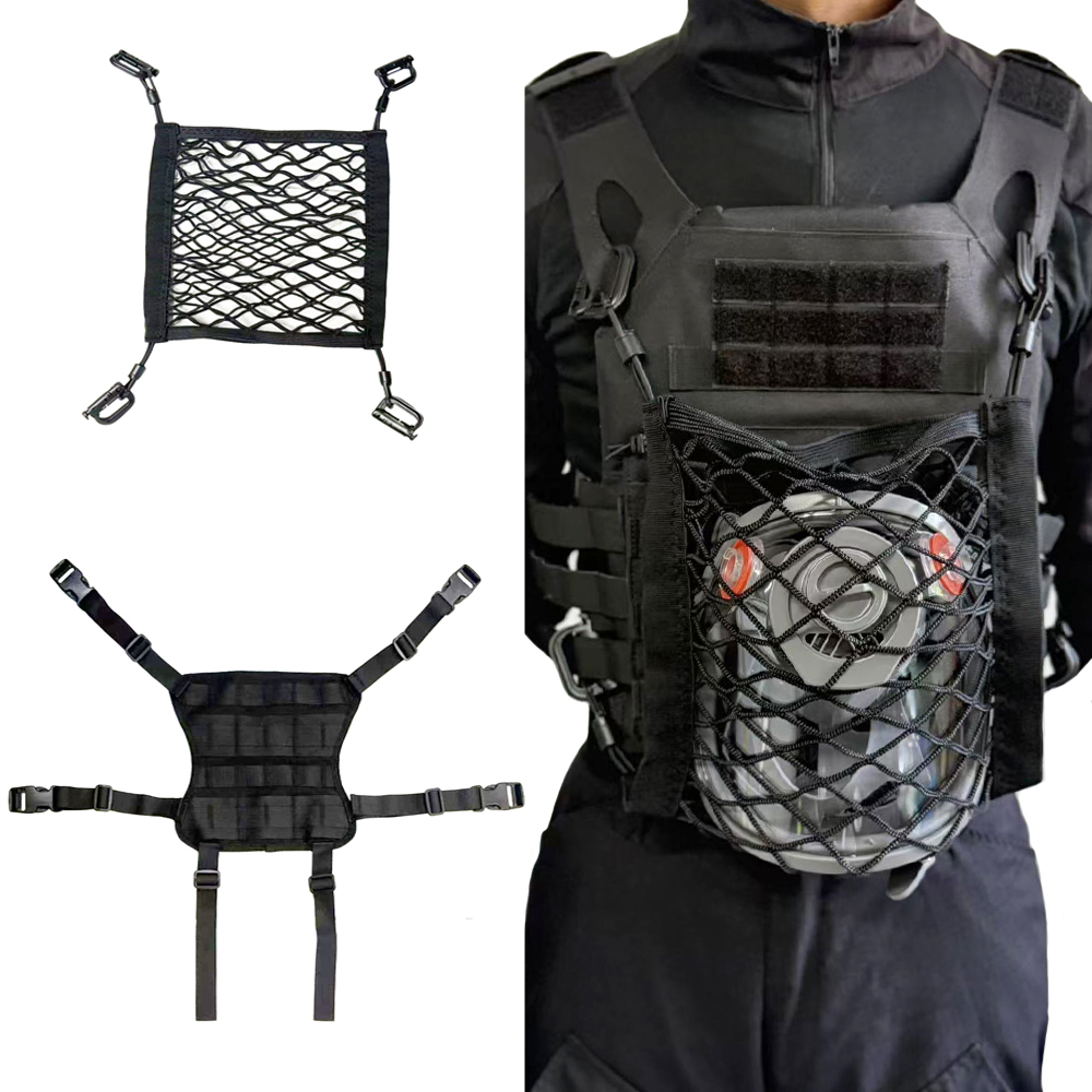 Tactical Helmet Mesh Cover Military Fans Outdoor Leisure Backpack Vest Gas Mask Net Bag Outdoor Hunting Equipment Accessories