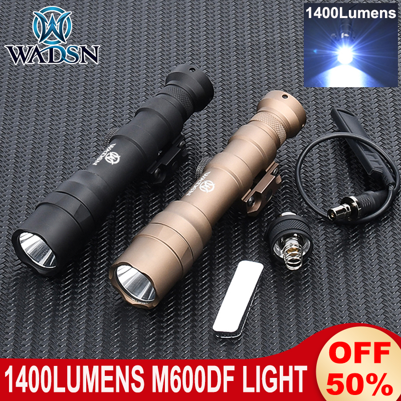 WADSN M600DF Flashlight Set 1400Lumens M600df Tactical Scout Light Constant Button Dual Function Pressure Switch Hunting Lamp