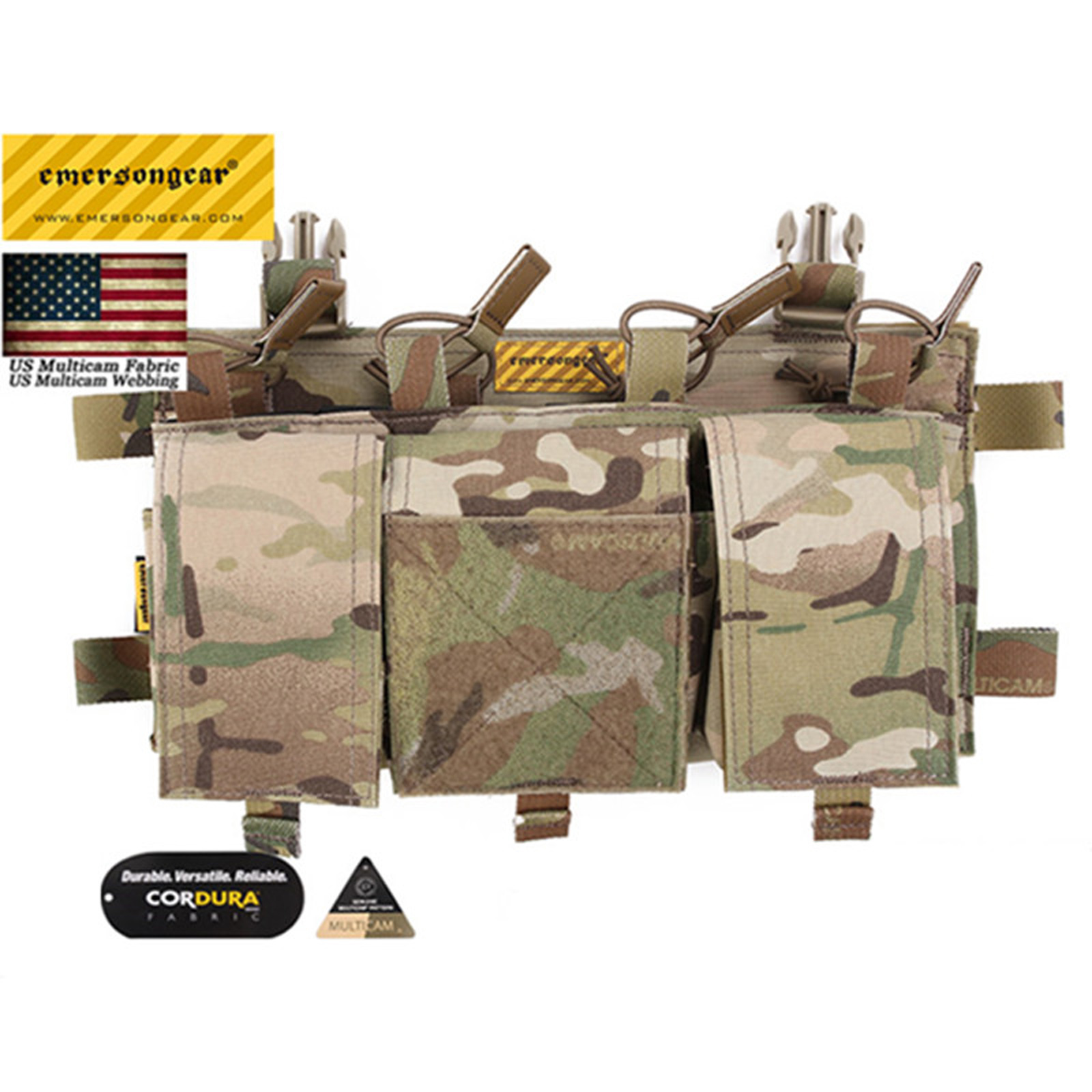 EMERSON MF Style quad 5.56 magazine bag mag pouch for airsoft tactical chest vest em7367