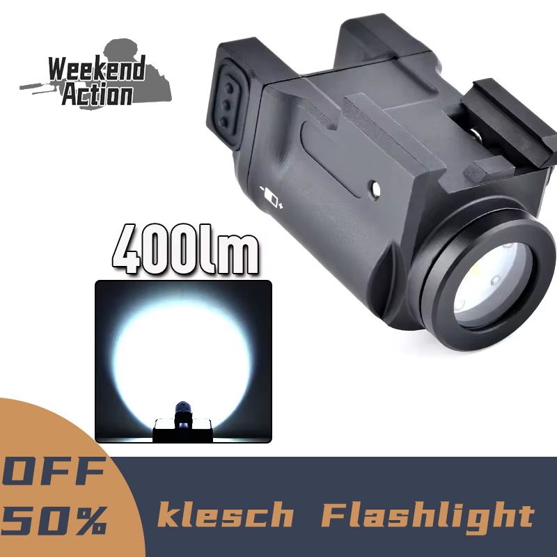 WADSN klesch 1 Pistol Flashlight 600 Lumens For 20mm Rail Glcok 17 19 High power Mini Weapon Lamp Zenitco Weaponlight
