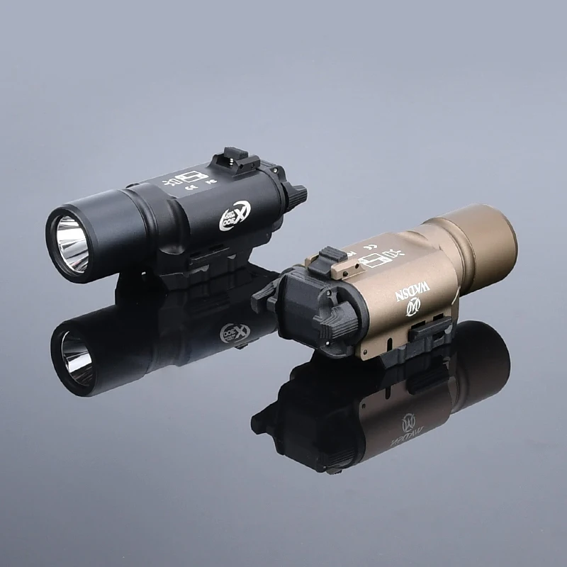 Tactical Surefir SF X300 Hang Flashlight Metal LED White Scout Lamp 400lm Tail Cover  Switch Control Fit 20mm Picatinny Rail