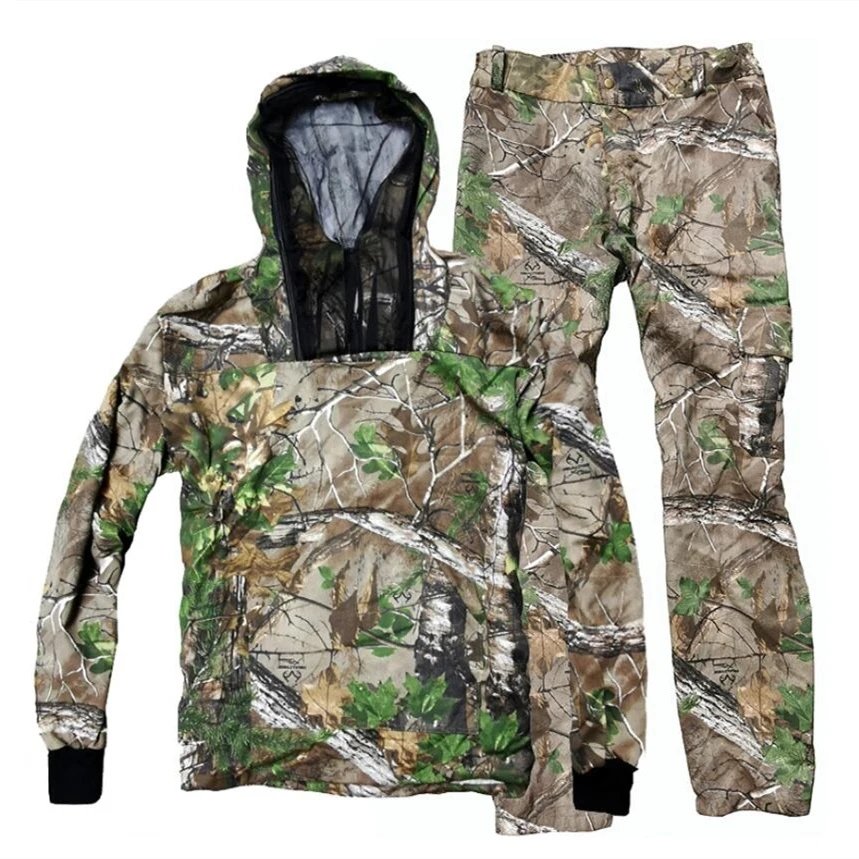 Bionic Camouflage Suit Sniper Ghillie Suit Cotton Overalls Mosquito Protective Tactical Uniform Hunting Clothes Camo Emersongear