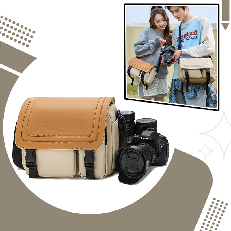 FANDAO Outdoor 2025 Trending Pro Camera Shoulder Bag - Crossbody DSLR/Mirrorless Organizer w/Detachable Lens Case for Sony/Canon