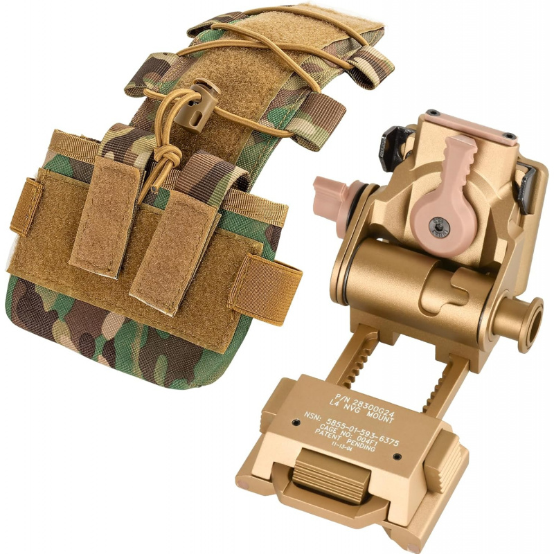 FANDAO NVG Mount PVS14/15/18 G24 Mount Aluminum L4G24 NVG Mount Helmet for Night Vision Goggles NVG Metal Helmet Mount CS Games