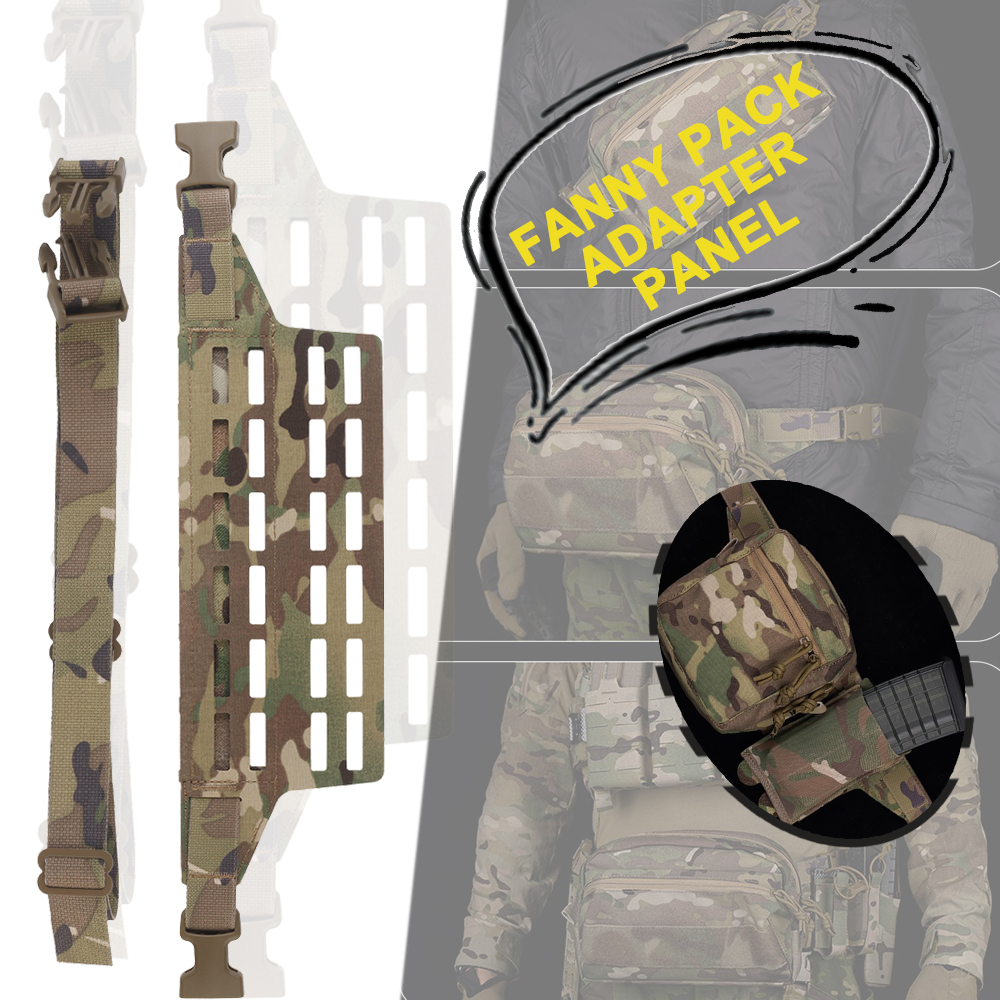 Tactical Fanny Pack Adapter Panel Waist Support Hanging Board System DIY Waist Bag Molle Base For hunting vest Plate Carrier