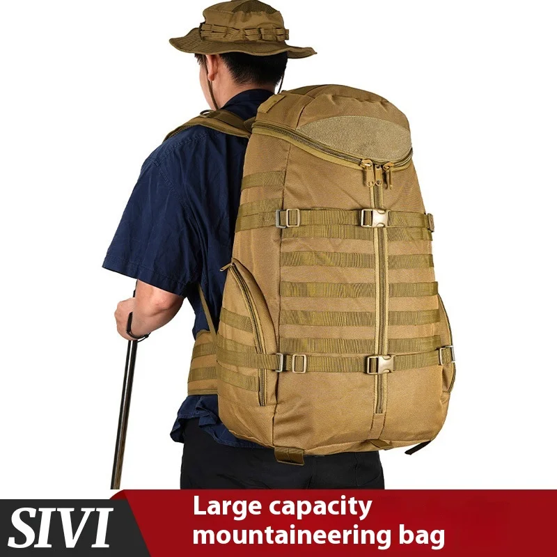 Men's Molle Tactical Assault Pack 60L Durable Bug Out Bag for Hiking Camping and Outdoor Adventures