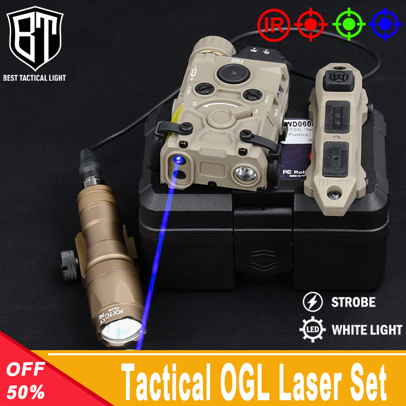 Tactical OGL IR Laser Green Blue Red Spot Aiming M300 M600 Flashlight White Light LED For 20MM Rail Hunting Airsoft Accessories