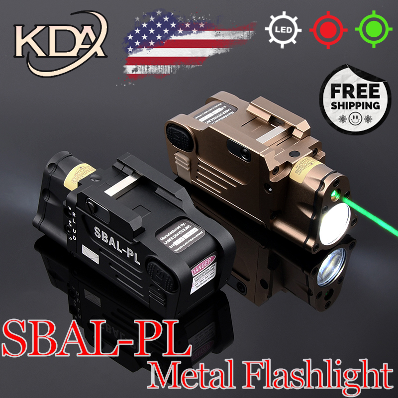 WADSN M300 M600 Flashlight Metal SBAL-PL Haning Pistol Light Red Dot Green LED Scout Light X300 Airsoft Fit 20mm Rail
