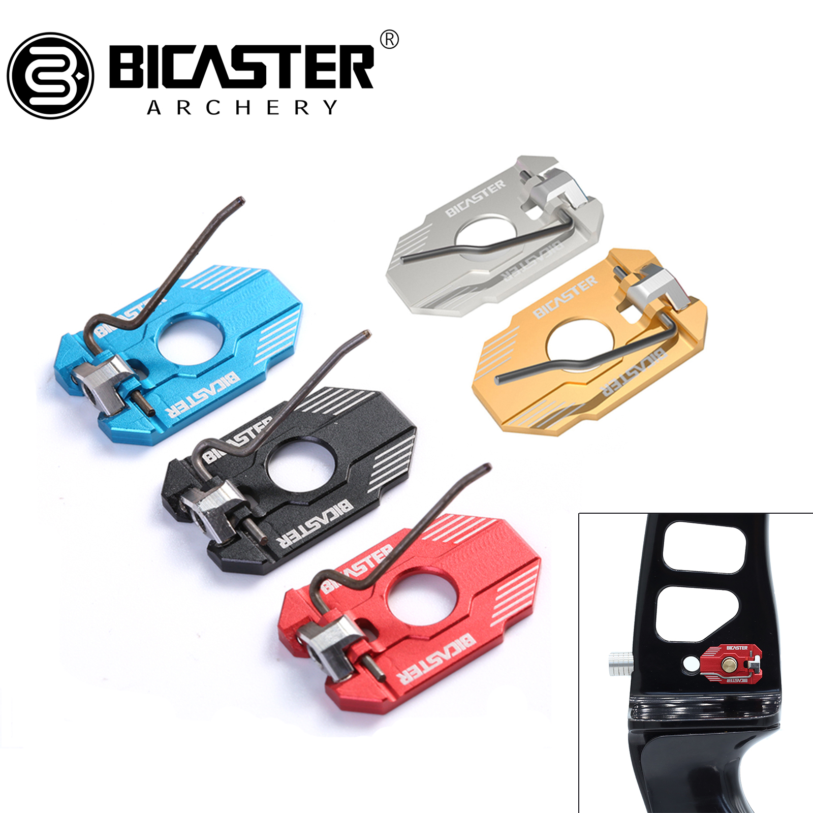 MAS-10 Adjustable Magnetic Rebound Arrow Rest, Aluminum for Traditional Hunting Recurve Bows Shooting