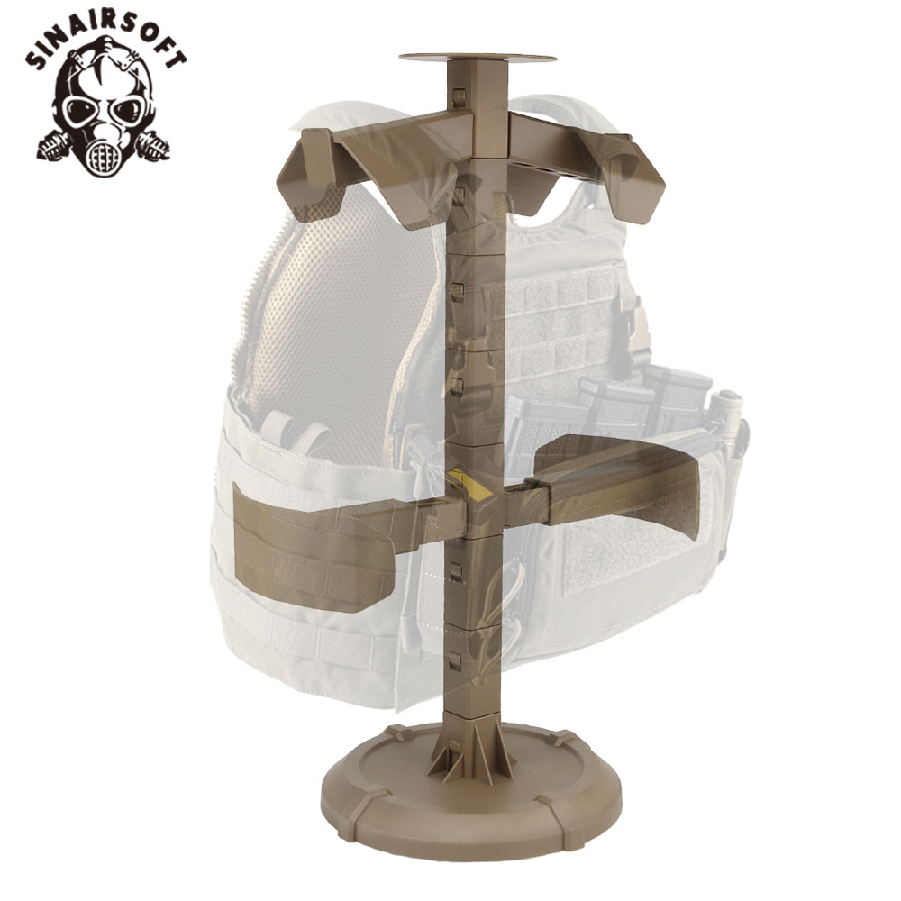 Detachable Tactical Helmet Vest Stand Display Hat Rack Organizer Tactical Gear Support Stand Waist Belt Helmet Mask Display