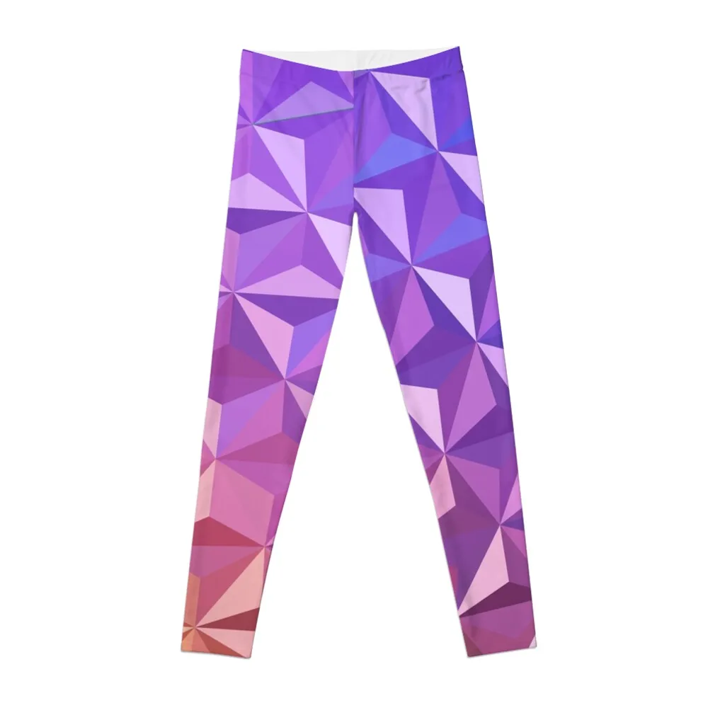 Low Poly Spaceship Earth (Sunset) Leggings flared gym pants gym womans Womens Leggings