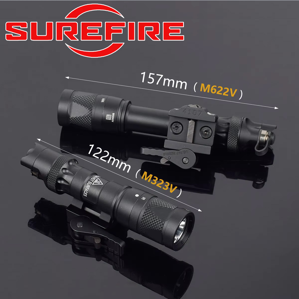 Tactical M323V M622V IR M300 M600 WeaponLight LED Flashlight IR Infrared Output Hunting Scout Light with Remote Switch QD Mount