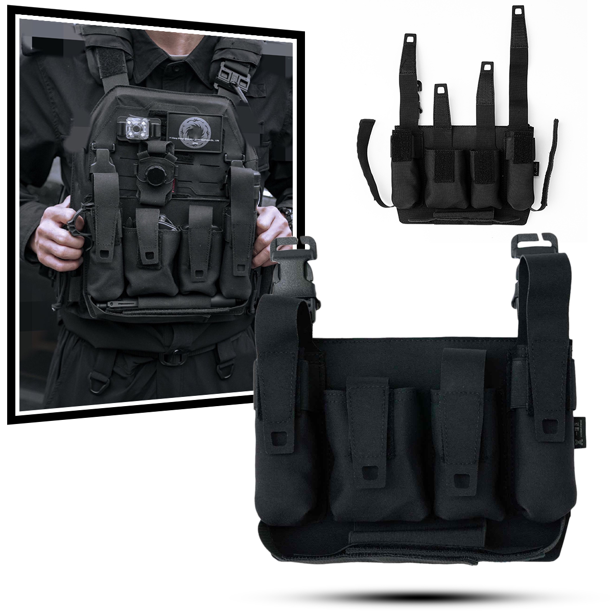 Tactical Chest Mount Multi Universal Hunting Vest Mounting Panel Outdoor Hunting Airsoft Shooting Equipment Accessories Package