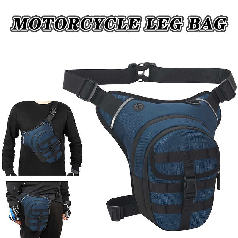 Tactical Motorcycle Leg Bag Adjustable Strap Durable Polyester Large Capacity Multifunctional  bag for Hiking/Biking Adventures