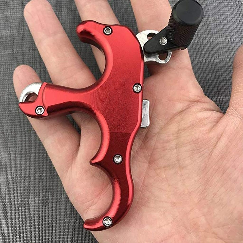 3 Finger Archery Release Aid Compound Bow Shooting Tool Thumb Trigger