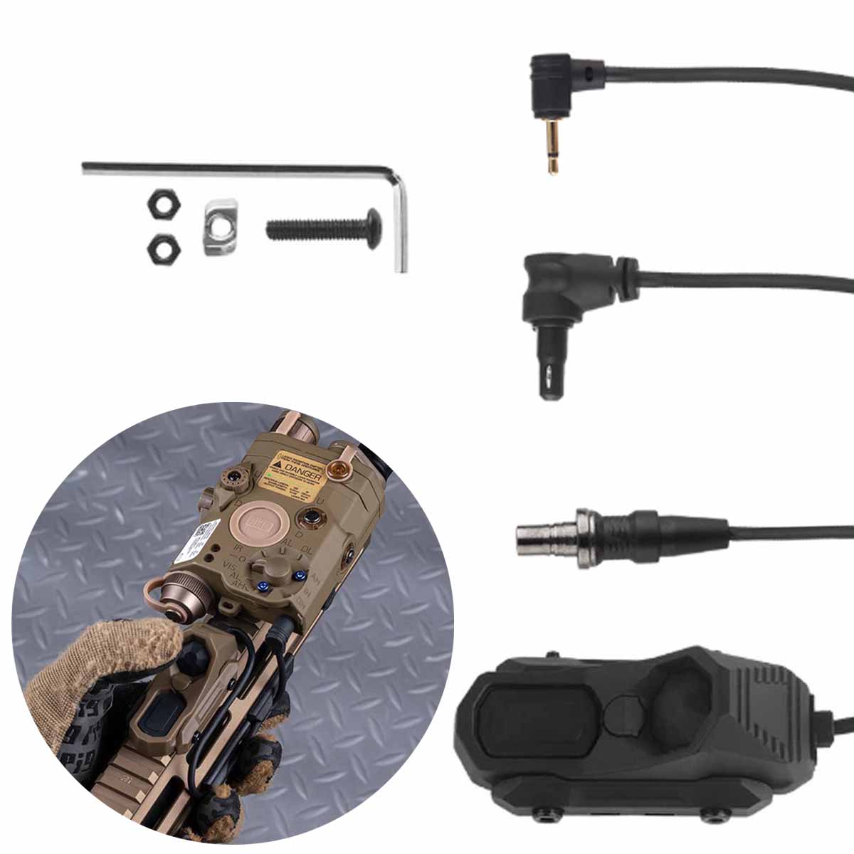Hunting Laser Sight Remote Control Switch Tactical Flashlight AXON Line Control Switch Suitable for Outdoor Air Gun Shooting