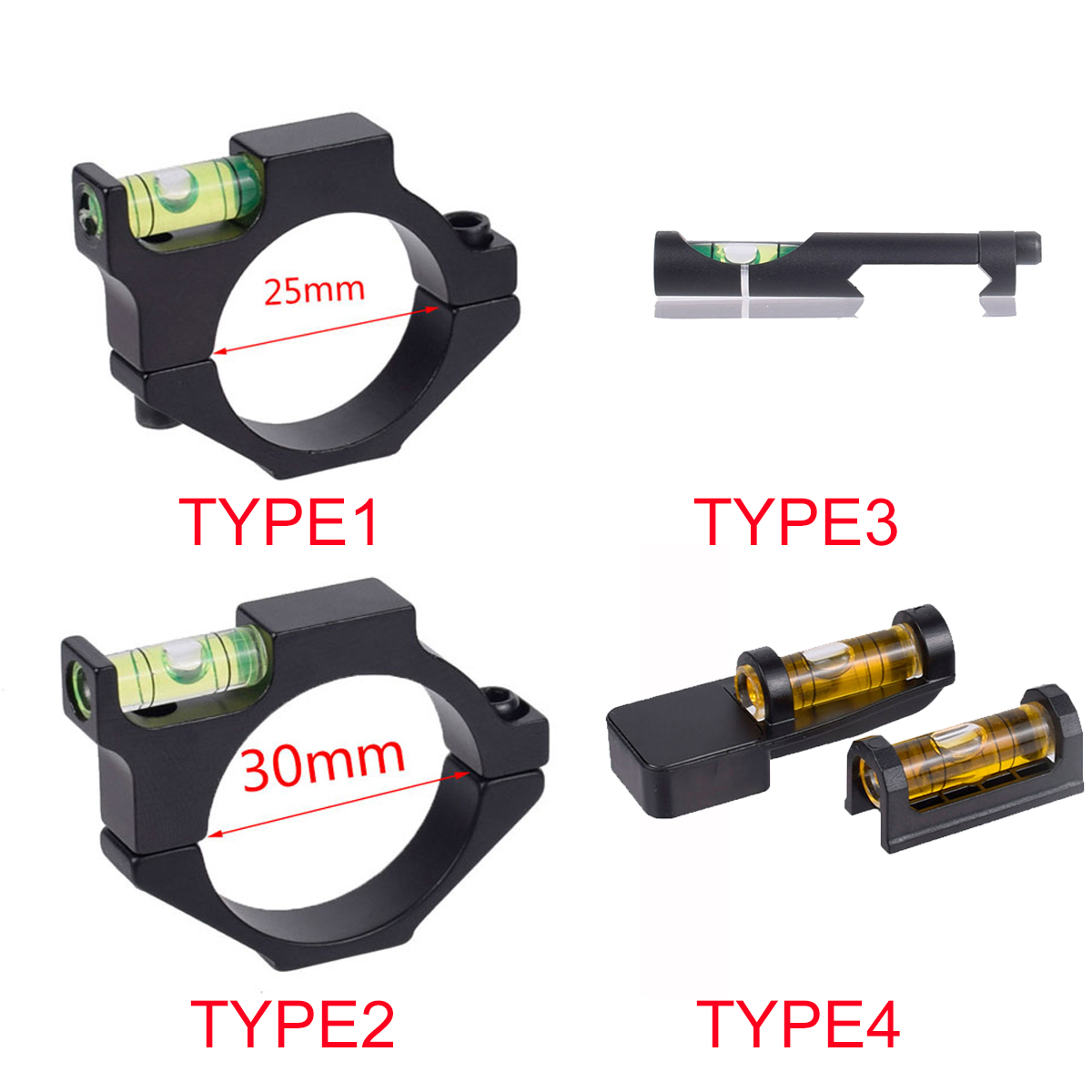 Universal Spirit Bubble Level For 20mm Picatinny Rail 25.4mm/30mm Ring Optical Rifle Tube Scope Sight Mount Adapter