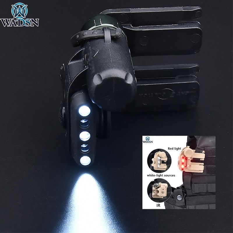 WADSN Tactical Helmet Light Set Gen 3 LED FAST Helmet Lights Red Dot Laser IR Weapon Flashlight Airsoft Hunting Survival Light