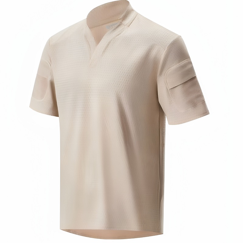 V-Shaped Quick Drying Sweat Absorbing Nylon T-Shirt