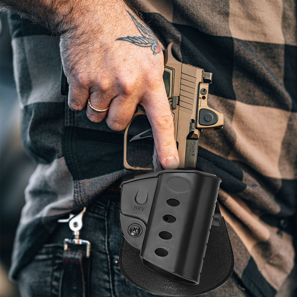 BRV/M92 Tactical Pistol Holster 6909 Double Magazine Holder Belt Magazine Pouch Right Handed