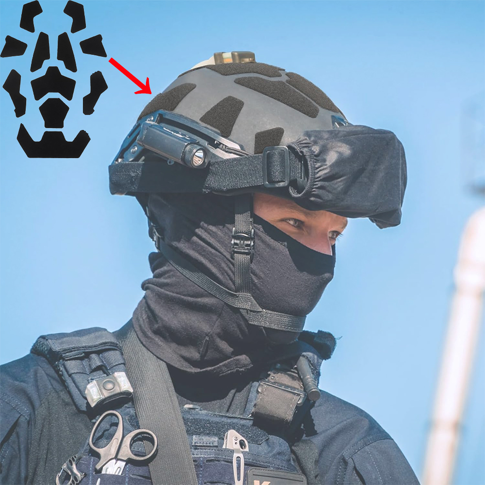 New 11pcs Tactical FAST Helmet magic sticker Patch DIY Kit CS Helmet Patch Hook & Loop Sticky Helmet Accessories