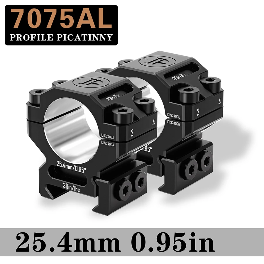 Discovery 25.4mm Scope Ring Rings for Picatinny Rail Cnc 7075 Aviation Aluminum Hunting Acessories Mounting Ring for Outdoor