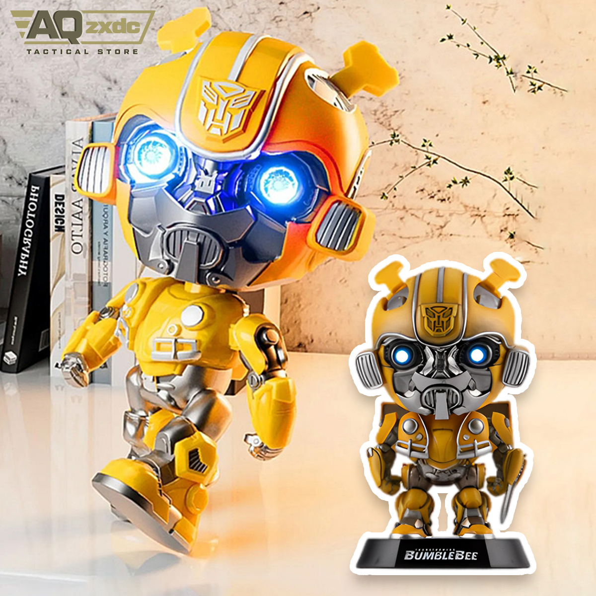 Genuine Authorization Transform Bots Toy Q Version Optimus Prime Prime Robot/Bumblebee Robot, Hand-operated Model Blind Toy