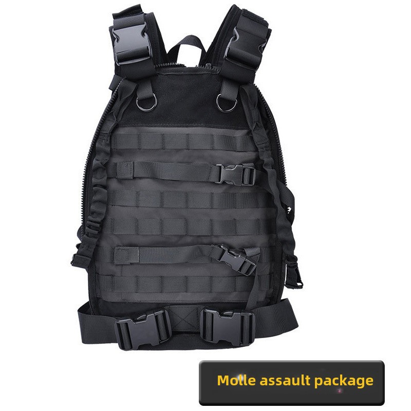 2 in 1 Tactical Sports Backpack Military Tactical vest CS Paintball protected Molle plate carrier hunting gear