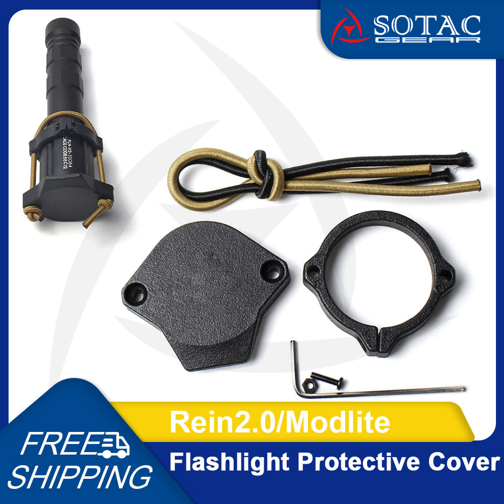 SOTAC Tactical Nylon Scout Light Flashlight Cap for Rein2.0/Modlite Flashlight Protective Cover Hunting Accessories