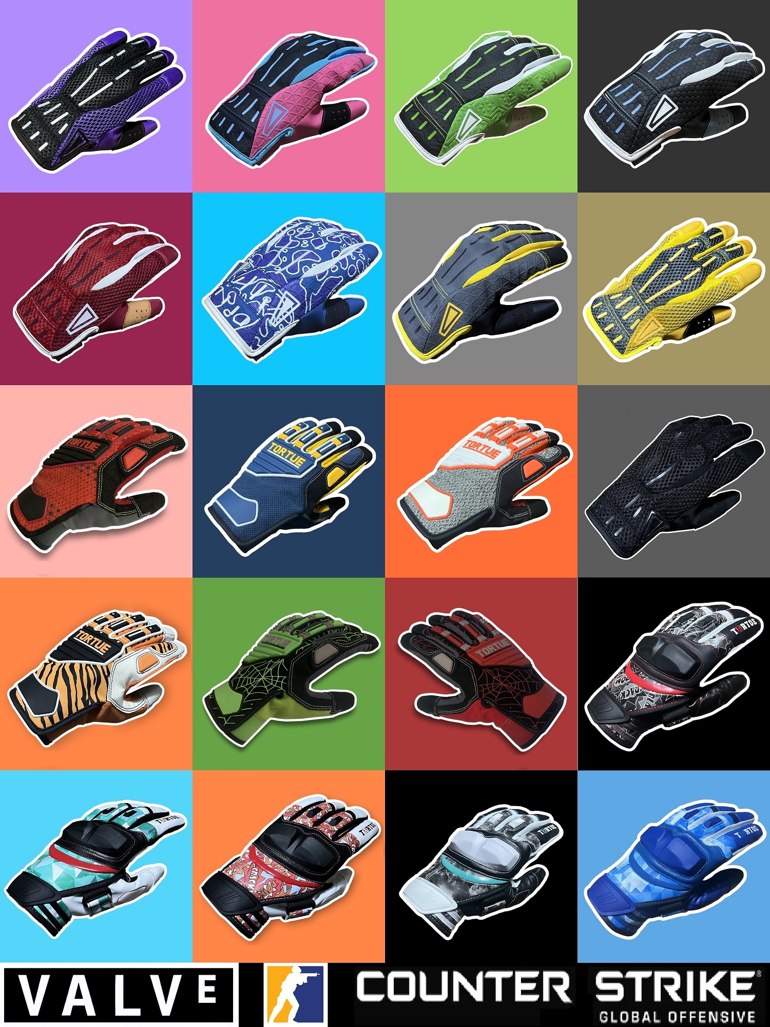 CSGO Cosplay Bundle game physical peripheral gloves Pandora's Box Miami Mint cos Plush and comfortable for Game enthusiast