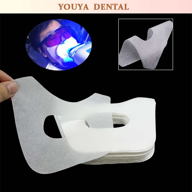 50pcs Disposable Dental Saliva Pad Oral Lip Pad Whitening Tooth Facial Mask Cotton Mask Dental Consumables Material