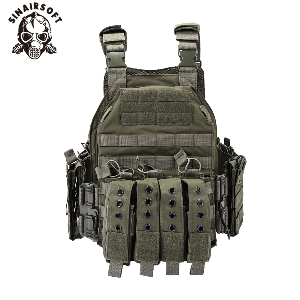 Tatctical Hunting Vest Combat Carrier Molle Magazine Pouch Quick Release Comfort Protective Gear Utility Cummerbund Paintball