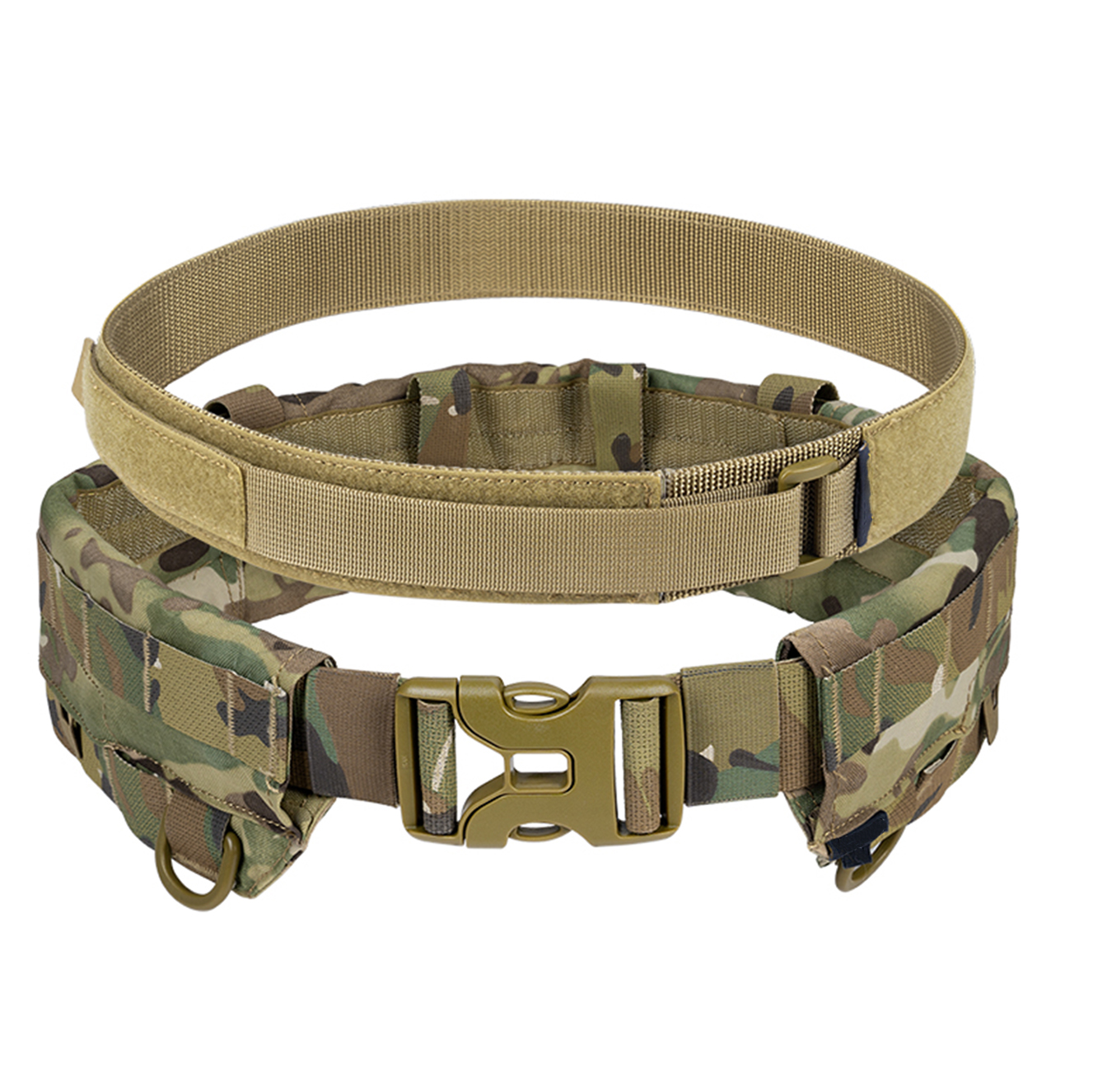 MOLLE Quick Release Combat Belt, Modular Internal And External Tactical Belt For Hunting, Paintball, Movie And TV Props And More