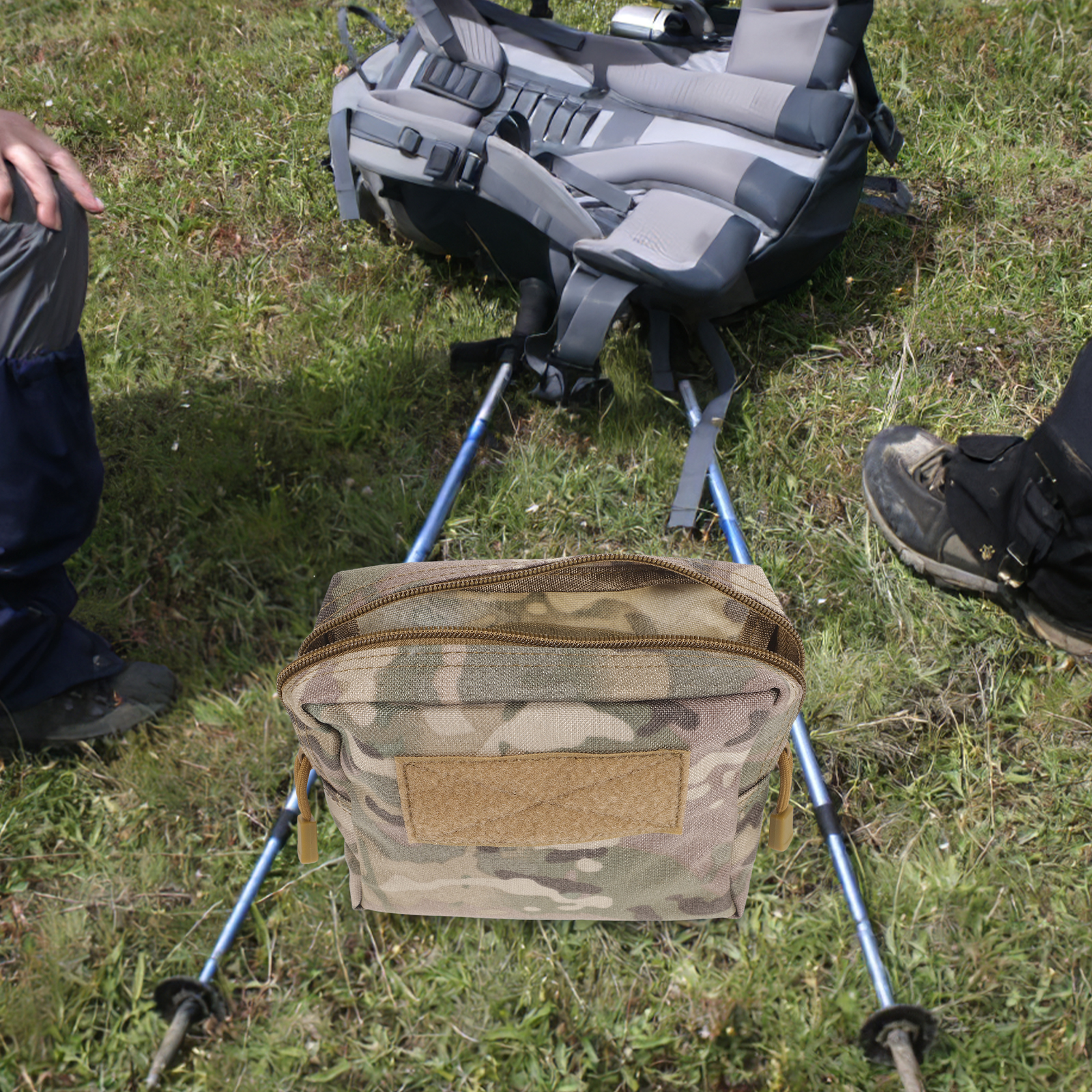 Multi Function Camouflage Waist Bag Lightweight Small Hanging Nylon Belt Pouch Hiking Bag Cellphone Storage Hunting Accessories