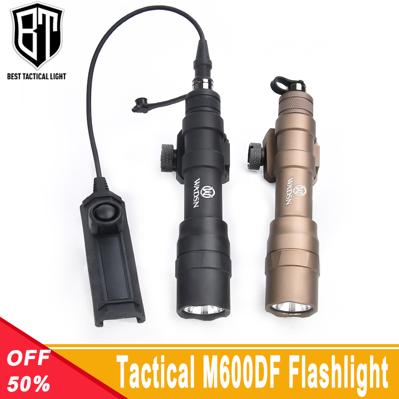 Tactical M600 M600DF WADSN Flashlight Hight Power 1400lumens LED Scout Light For 20mm Rail Hunting Weapon Airsoft Accessories