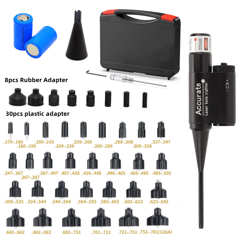 Laser Boresighter Kit .177 .22 Caliber to .78 12GA Red Laser Collimator Glock Rifle Laser Bore Sight