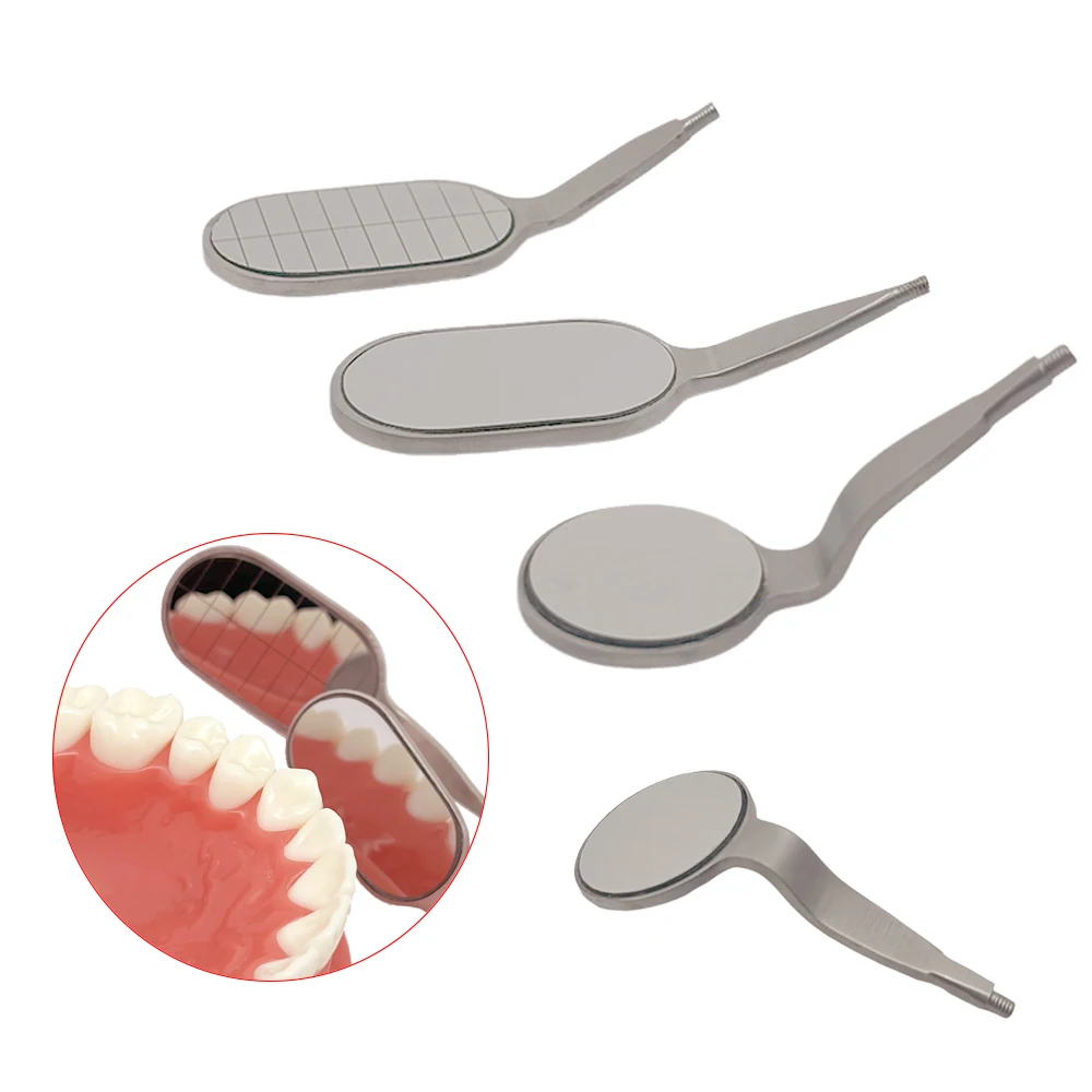 High-Quality Anti-Fog Rhodium Dental Mouth Mirrors Reusable Long Shape Oral Reflectors Dental Tools for Dentists Supplies