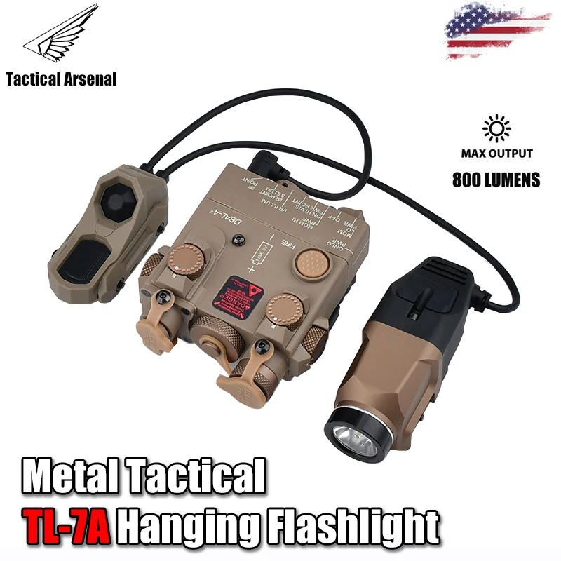 Tactical Laser TL Flashlight PEQ Dual Control Mouse Tail Switch Combo Set for Outdoor Sports Camping Caving Hunting