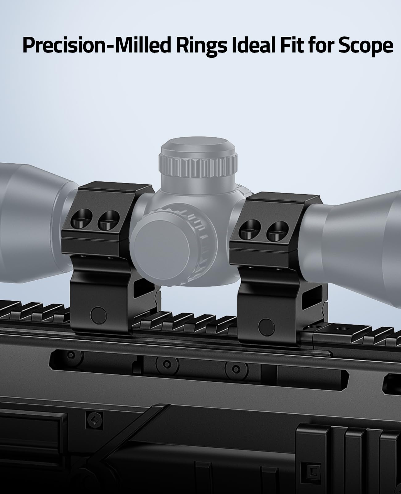 Airsoft  Scope Rings Mount for 30mm Diameter Scope Tube with 1.14 inch or 1.37 inch Height Compatible with 20mm Picatinny Rails