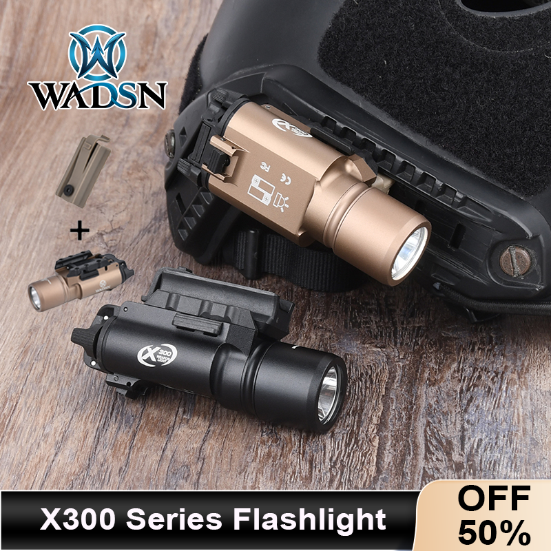 WADSN Tactical X300 X300U Ultra X300V XH35 Metal Pistol Gun Strobe LED Light Fit 20mm Rail Airsoft Weapon Hunting Flashlight