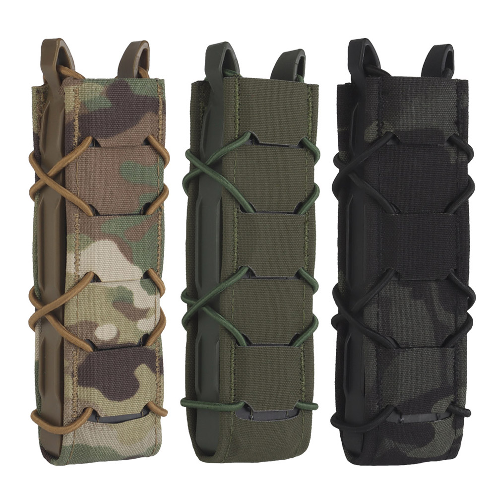 Tactical Magazine Pouch V2 Long Type For 9mm/MP5/MP7 Pistol Mag Holder Pouch Quick Release MOLLE Hunting Shooting Airsoft Gear