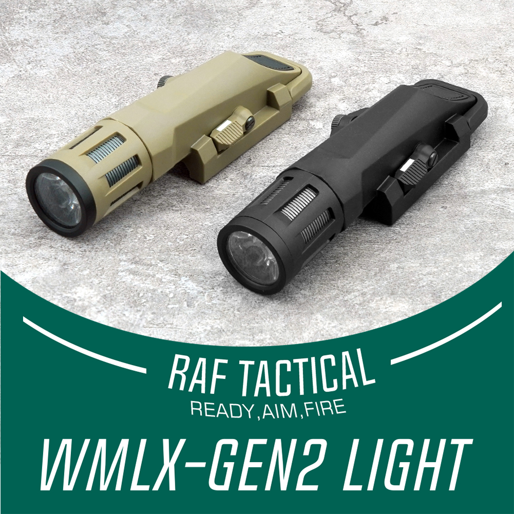Metal Flashlight Weapon Light Scout Light 800 lumens WMLX Gen2 Tactical Black and FDE in stock