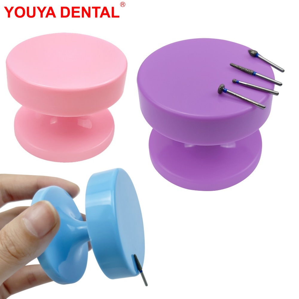 1pcs Magnetic Dental Bur Holder Cupule Case Polish Burs Drills Magnet Suction Plate Tray Rack Orthodontic Tool Storage Organizer
