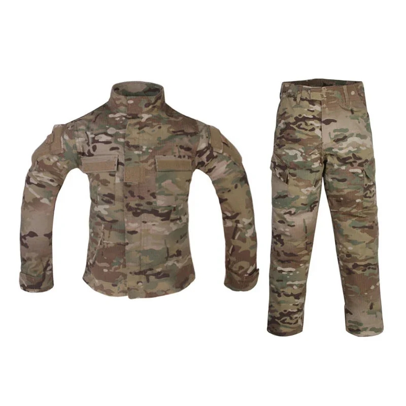 Emersongear Combat Uniform Set Children Sports Suit For Kids Tactical Shirts Pants Tops Trousers Hiking Outdoor MC For 6Y EM6929
