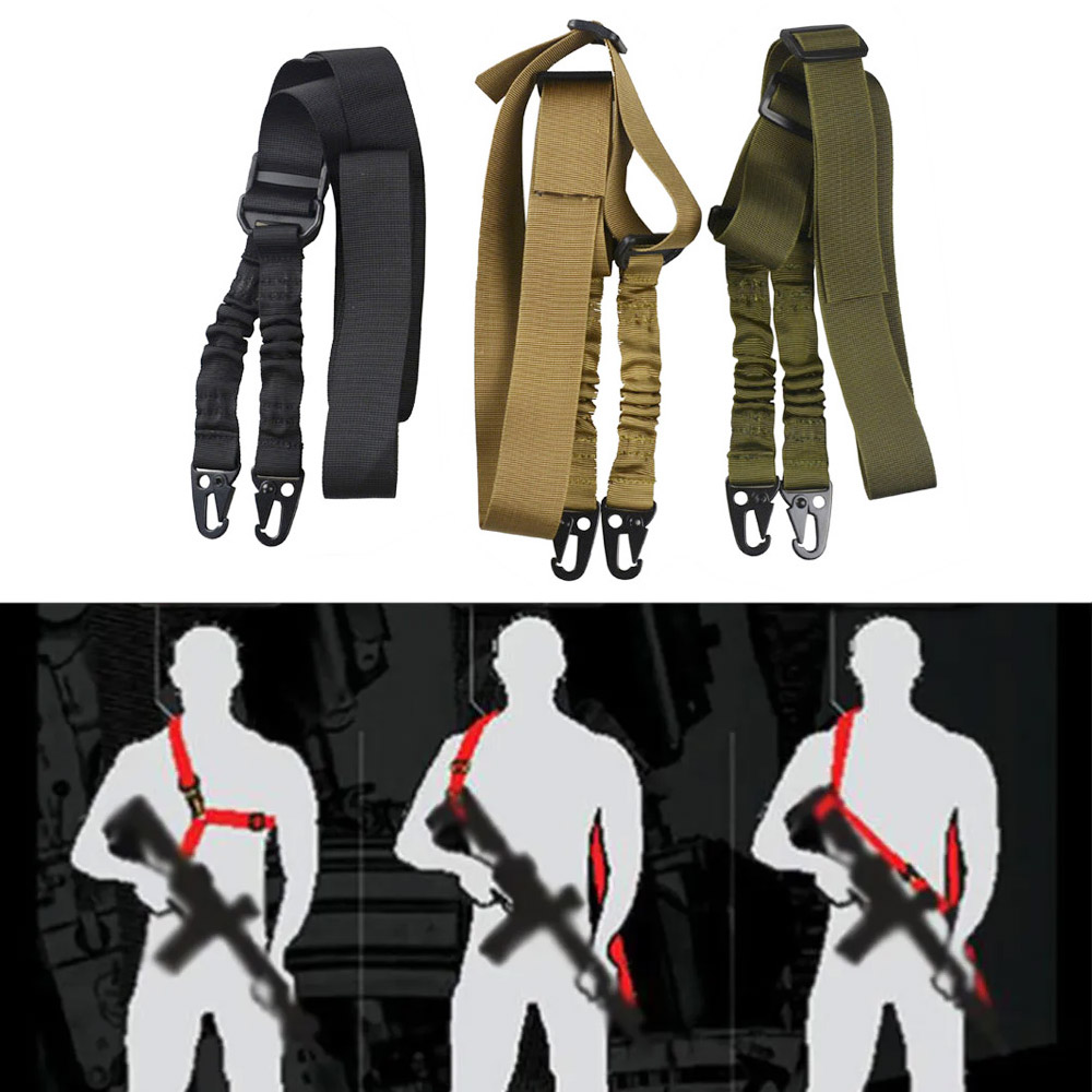 Outdoor Army Combat Equipment Bow Hook Safety Belt One Point Adjustable Rifle Ammunition Field Hunting Survival Training