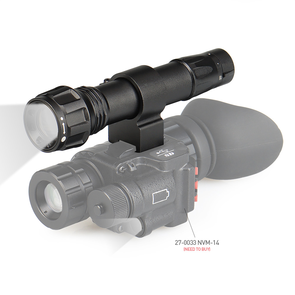 PPT Outdoor High Brightness Night Vision Flashlight, 850nm Infrared Light with Mount, PP15-0159