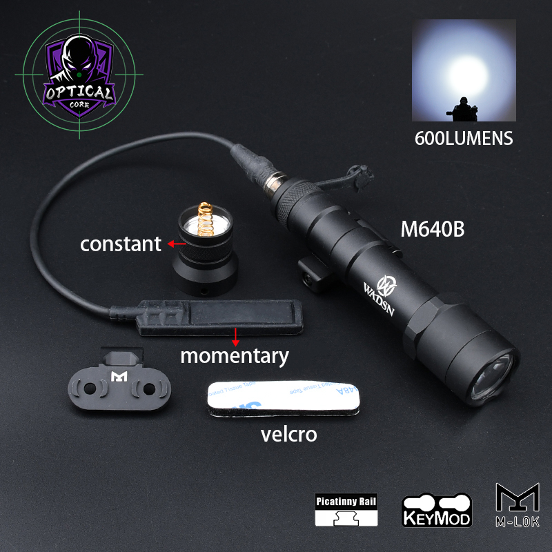 Surefir M640 Metal M640B Scout Light Flashlight 600Lumens Tactical Hunting illuminating Lamp LED Fit M-LOK/KEYMOD/Picatinny