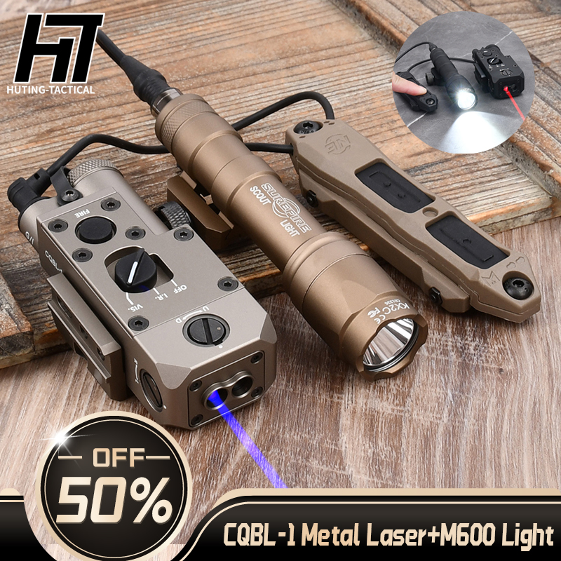 WADSN CQBL 1 Metal Red Green Blue IR Laser M300 M600 SF White LED Flashlight Dual Control Pressure Switch Fit Picatinny Rail