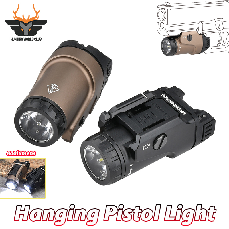 Tactical Pistol Flashlight WADSN Metal Mini Strobe Weapon Airsoft Light For GLOCK 17 TLR Hunting Gear Scout Lamp Fit 20mm Rail