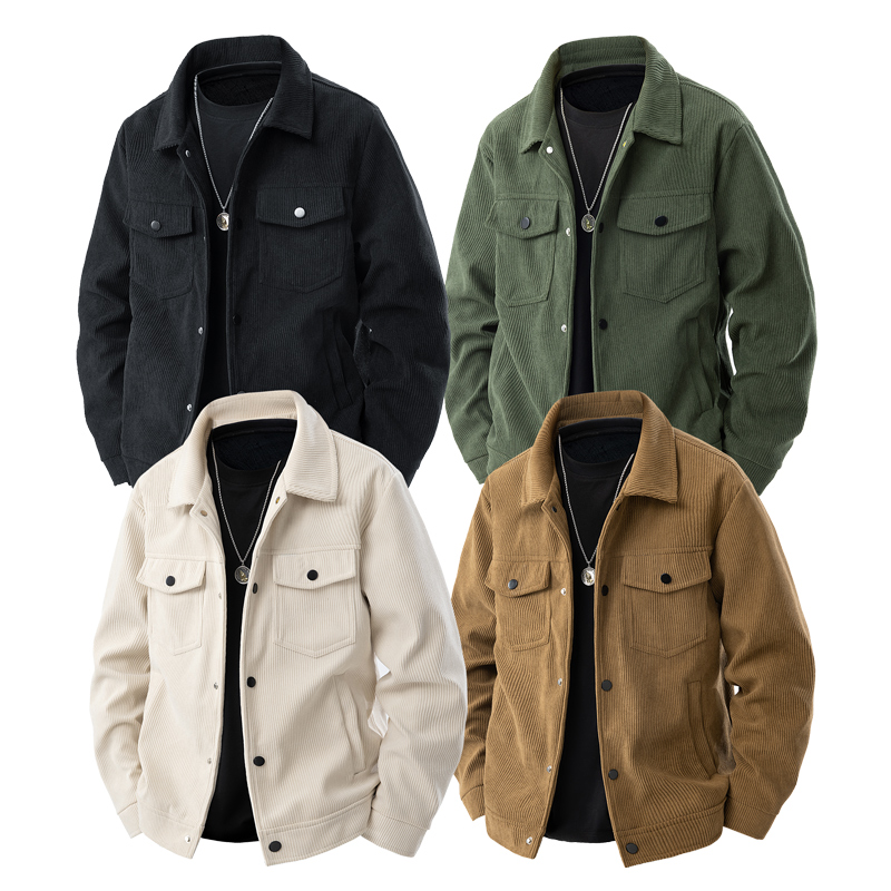 Autumn American Fashion Slim Fitting Corduroy Jacket Men&#039;s Tactical Workwear Hunting Workwear Jacket Hiking Camping Jacket